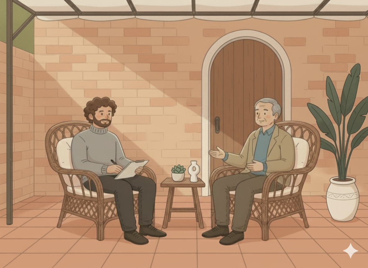 Home 8 Psicologo atendendo paciente fora do consultório