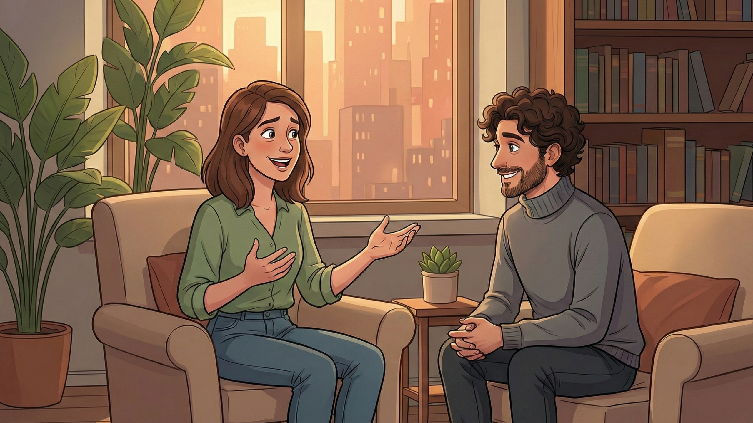 Angústia e ansiedade: paciente em terapia compreendendo as diferenças com o psicólogo Luiz Otávio Esteves.